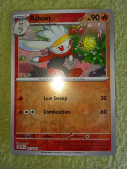 Pokemon Stellar Crown Raboot Reverse Holo Card 27/142 (MINT-NEAR MINT) - Image 1