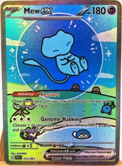Pokemon Bubble Mew 232/091 DIY FAN MADE ART Premium Holographic Card TCG - Image 1