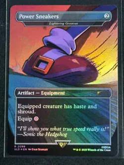 Magic the Gathering MTG Sonic Secret Lair Power Sneakers Rainbow Foil SP - Image 1