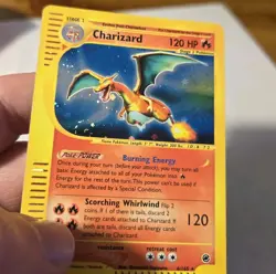 Charizard 6/165 Expedition 2002 Base set Holo Rare E-Series Pokemon Medium Swirl - Image 1