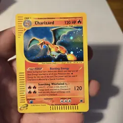 Charizard 6/165 Expedition 2002 Base set Holo Rare E-Series Pokemon Medium Swirl - Image 2