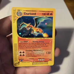 Charizard 6/165 Expedition 2002 Base set Holo Rare E-Series Pokemon Medium Swirl - Image 3