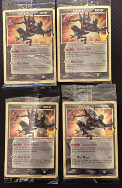 4x Sealed Gold Star Greninja SWSH144 - Pokemon SWSH Promo 25th Anniversary 2021 - Image 1