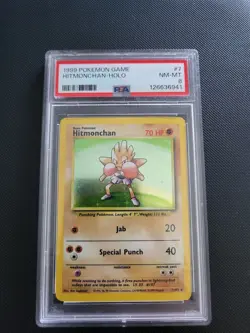 Hitmonchan 07/102 Holo PSA 8 - 1999 Pokemon Base Set - Image 1