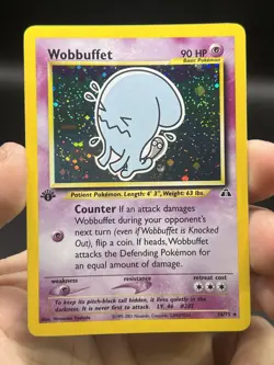 Pokemon 1st Edition Neo Discovery Wobbuffet Holo Rare 16/75 WOTC NM- - Image 3