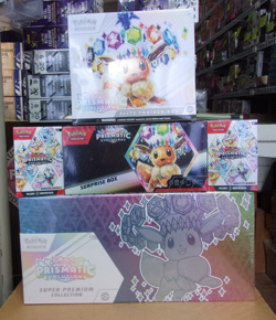 POKEMON PRISMATIC ETB + SUPER PREMIUM + SURPRISE + (2) BUNDLE BOX LOT - Image 1