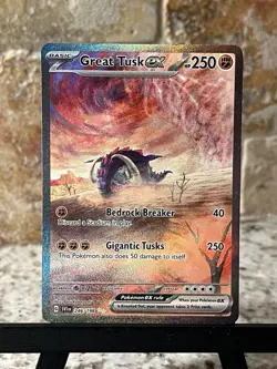 Pokemon TCG ~ Great Tusk EX Special Illustration Rare Scarlet & Violet 246/198 - Image 1
