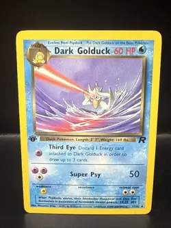 Pokemon TCG Dark Golduck Team Rocket 37/82 Regular 1st Edition C - Image 1