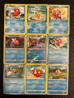 x9 Magikarp pokemon mixed lot Reverse Holo cute all different - Image 1