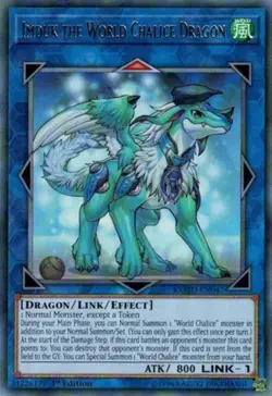 1x (HP) Imduk the World Chalice Dragon - COTD-EN047 - Rare - 1st Edition YuGiOh - Image 1