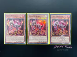 Yugioh! Xeno Meteorus WISU-EN001 SR 1st Ed (x3) “Dino Deck Support” - Image 1