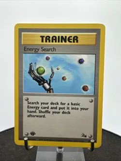 Energy Search 1st Edition 59/62 Fossil Set Pokemon Card - Image 2