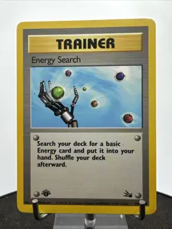 Energy Search 1st Edition 59/62 Fossil Set Pokemon Card - Image 3