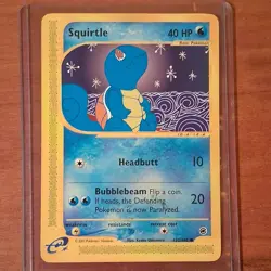 Pokemon Squirtle Expedition Base Set 132/165 Common 40HP English 2002 TCG Card - Image 1