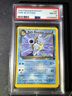 PSA 8 Dark Blastoise 20/82 Team Rocket 2000 Pokemon Card NM-MT Non Holo Vintage - Image 1