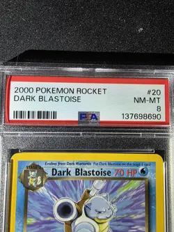 PSA 8 Dark Blastoise 20/82 Team Rocket 2000 Pokemon Card NM-MT Non Holo Vintage - Image 2