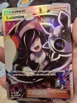 Lusamine 153/156 Ultra Prism Full Art Trainer Ultra Rare Pokemon Card - Image 2