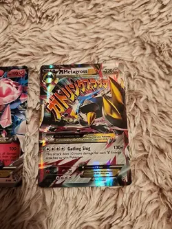 Pokemon TCG Mega Diancie EX Black Star Promo Holo Card XY44 & Metagross XY35 - Image 3
