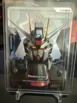 Resource R-008 C+ Gundam Newtype Rising Freedom Alt Art Foil Holo Card Game NM - Image 1