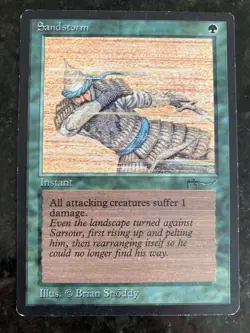 Magic the Gathering MTG Arabian Nights Sandstorm MP (Beta Bob) - Image 1