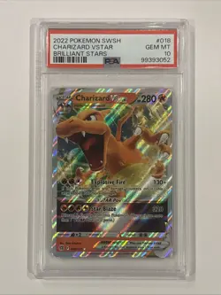 Pokemon TCG Charizard VSTAR Brilliant Stars 018/172 PSA 10 Gem Mint - Image 1