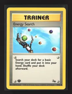 Pokemon Fossil #59/62 1st Edition Common Energy Search - Image 1