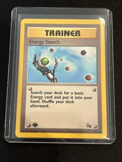 Pokemon TCG Energy Search Fossil 59/62 Regular 1st Edition Common - Image 1