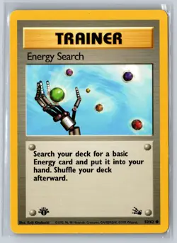 Pokemon TCG Energy Search Fossil 59/62 1st Edition - LP - Image 1