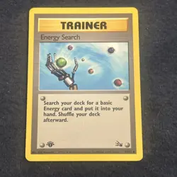 Pokemon TCG Energy Search 59/62 Fossil First Edition Vintage Lightly Played LP+ - Image 3