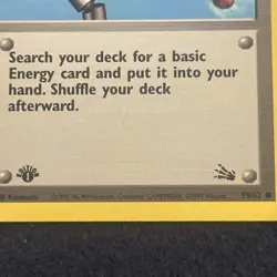 Pokemon TCG Energy Search 59/62 Fossil First Edition Vintage Lightly Played LP+ - Image 5