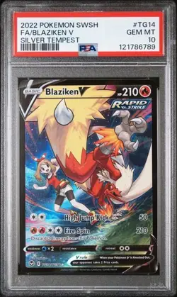 Blaziken V TG14/TG30 PSA 10 Pokemon Silver Tempest Trainer Gallery Ultra Rare - Image 1