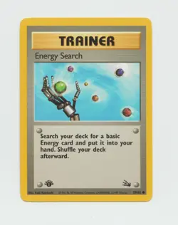 Pokemon TCG Energy Search Fossil Set 59/62 1st Edition Regular Common WOTC - Image 1