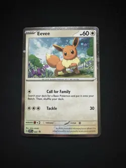 Pokemon TCG NM Eevee SVP 43 Black Star Promo Cosmos Holo - Image 1