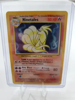 Ninetales 012/102 Base Set Holo MP/HP Pokemon TCG - Image 2