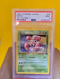 1999 POKEMON JUNGLE #59 PARAS 1ST EDITION - #45065550 - PSA MINT 9 - Image 1