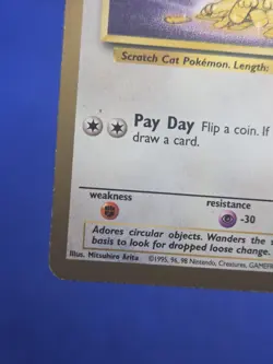 Pokemon Gold Bordered Jungle Meowth 56/64 Fruit Loops Promo MP - Image 5