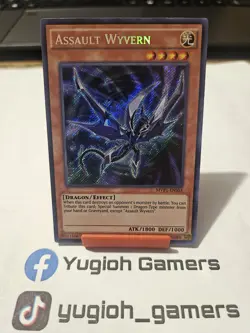 Yu-Gi-Oh Assault Wyvern MVP1 1st Edition Secret Rare Light Played - Image 1