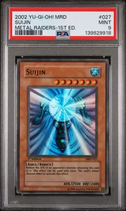2002 Yu-Gi-Oh! MRD-Metal Raiders 1st Edition #027 Suijin PSA 9 - Image 1