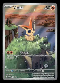 Victini SVP 208 Illustration Rare Black Star promo Pokemon Card - Image 1