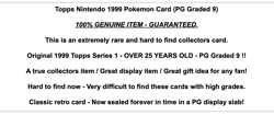 Topps Pokemon 1999 Animation TV Series PG Graded 9 Slab Card Rare TCG Series 1 - Image 2