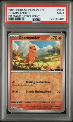 CHARMANDER 004/165 PSA 9 POKEMON 151 EB GAMES PROMO AUS POKEMON CARD ENGLISH - Image 1
