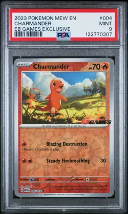 CHARMANDER 004/165 PSA 9 POKEMON 151 EB GAMES PROMO AUS POKEMON CARD ENGLISH - Image 3