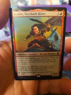MTG - Commander 2020 - Brallin, Skyshark Rider - NM - Foil - Image 1