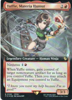 MTG: Final Fantasy Commander: Foil Extended Art Yuffie, Materia Hunter: LP Con - Image 1