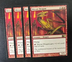 MTG 4X M10 SHIVAN DRAGON NM MAGIC THE GATHERING RARE CREATURE 2010 RED ENGLISH - Image 2