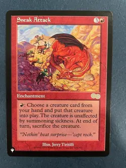 MTG URZA'S SAGA THE LIST SNEAK ATTACK NM MAGIC THE GATHERING RARE ENCHANTMENT - Image 2