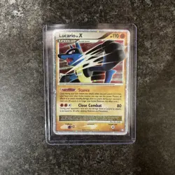 Lucario LV. X Holo Rare Mysterious Treasures D&P 2007 Pokemon Card 122/123 - Image 1