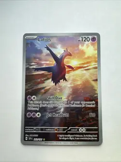 Pokemon TCG Latios Rare Holo Card 203/191 SV08 Surging Sparks Illustration - Image 1