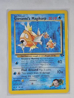 Giovanni's Magikarp 73/132 Gym Challenge Unlimited Pokemon Card Vintage - NM - Image 1