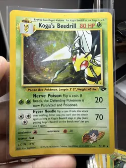 Pokemon TCG Koga's Beedrill 9/132 Holo + Kakuna 47/132 + Weedle 82/132 - Image 2
